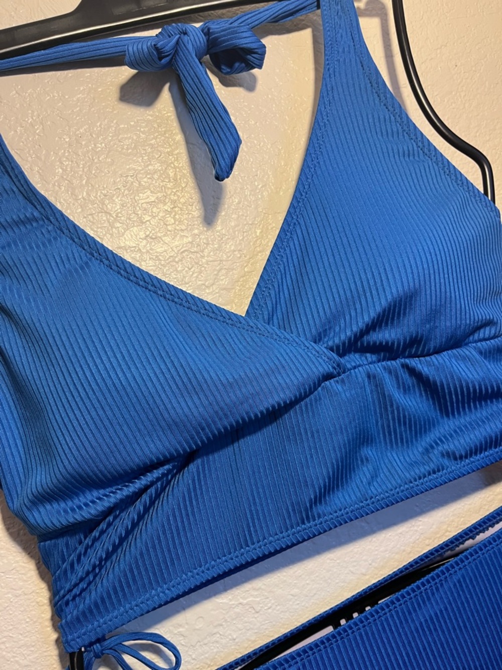 Blue Ribbed Two-Piece Swim Set - Picture 2 of 3